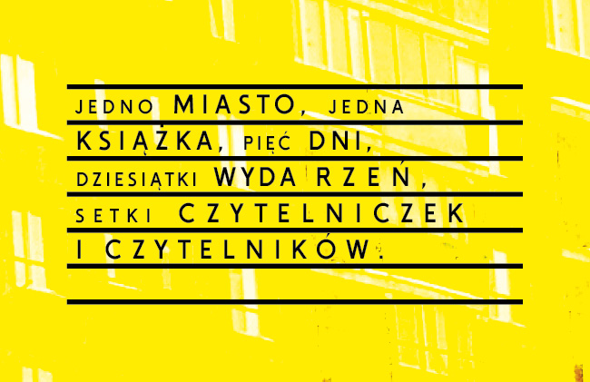 A poster promoting the action "Warszawa czyta"